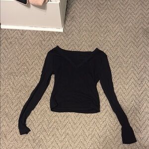 Fashion Nova Black V-Neck Women's Top